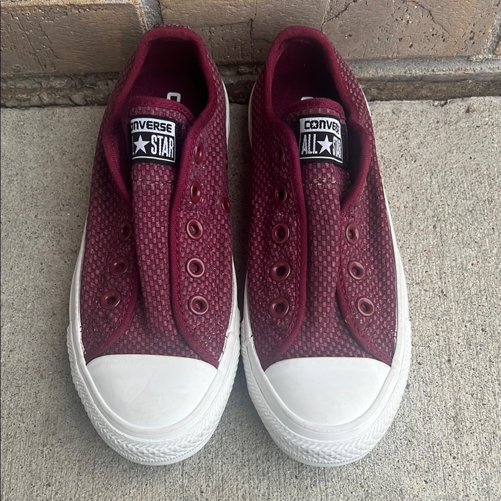 Converse Burgundy Slip-On Sneakers